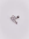 Cerrahi Çelik Piercing Zirkon Taşlı Anahtar Figürlü Kıkırdak Helix Tragus Piercing(1adet)