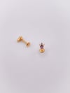 Cerrahi Çelik Piercing Zirkon Taşlı Damla Taç Figürlü Kıkırdak Helix Tragus Piercing(1adet)