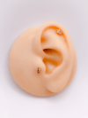 Cerrahi Çelik Piercing Zirkon Taşlı Damla Taç Figürlü Kıkırdak Helix Tragus Piercing(1adet)
