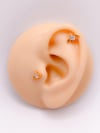Cerrahi Çelik Piercing Zirkon Taşlı Devil (Şeytan) Figürlü Kıkırdak Helix Tragus Piercing(1adet)