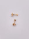 Cerrahi Çelik Piercing Zirkon Taşlı Fiyonk Figürlü Kıkırdak Helix Tragus Piercing(1adet)