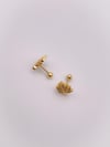Cerrahi Çelik Piercing Zirkon Taşlı Geniş Yaprak Figürlü Kıkırdak Helix Tragus Piercing(1adet)