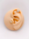 Cerrahi Çelik Piercing Zirkon Taşlı Kar Tanesi Figürlü Kıkırdak Helix Tragus Piercing(1adet)