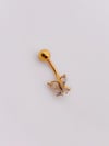 Cerrahi Çelik Piercing Zirkon Taşlı Kelebek Figürlü Göbek Piercing