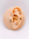Cerrahi Çelik Piercing Zirkon Taşlı Melek Figürlü Kıkırdak Helix Tragus Piercing(1adet)
