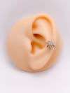 Cerrahi Çelik Piercing Zirkon Taşlı Palmiye Figürlü Kıkırdak Helix Tragus Piercing(1adet)