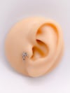 Cerrahi Çelik Piercing Zirkon Taşlı Palmiye Figürlü Kıkırdak Helix Tragus Piercing(1adet)