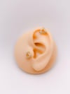 Cerrahi Çelik Piercing Zirkon Taşlı Üçgen Tasarım Kıkırdak Helix Tragus Piercing (1adet)