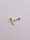 Cerrahi Çelik Zirkon Taşlı Minimal Love Piercing
