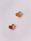 Cerrrahi Çelik Piercing ( Pirsing ) Badem Taşlı Kalpli Tragus Helix Piercing (1adet)