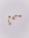 Cerrrahi Çelik Piercing ( Pirsing ) Dönen Tek Taşlı Tragus Helix Piercing (1adet)