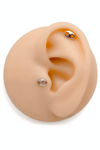 Cerrrahi Çelik Piercing ( Pirsing ) Düğme Figürlü Tragus Helix Piercing (1adet)