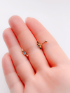 Cerrrahi Çelik Piercing ( Pirsing ) Mavi Taşlı Kaplumbağa Tragus Helix Piercing (1adet)