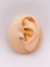 Cerrrahi Çelik Piercing ( Pirsing ) Mineli Kuş Figürlü Tragus Helix Piercing (1adet)