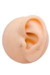 Cerrrahi Çelik Piercing ( Pirsing ) Mini Nazar Boncuklu Tragus Helix Piercing (1adet)