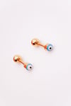 Cerrrahi Çelik Piercing ( Pirsing ) Mini Nazar Boncuklu Tragus Helix Piercing (1adet)