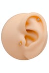 Cerrrahi Çelik Piercing ( Pirsing ) Mini Tek Taşlı Tragus Helix Piercing (1adet)