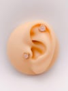 Cerrrahi Çelik Piercing ( Pirsing ) Pembe Taşlı Şık Kalpli Tragus Helix Piercing (1adet)
