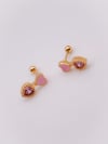 Cerrrahi Çelik Piercing ( Pirsing ) Pembe Mineli Kalpli Ok Tragus Helix Piercing (1adet)