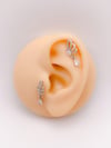 Cerrrahi Çelik Piercing ( Pirsing ) Sallantılı Damla Taşlı Kanat Tragus Helix Piercing (1adet)