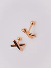 Cerrrahi Çelik Piercing ( Pirsing ) X Figürlü Tragus Helix Piercing (1adet)