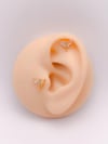 Cerrrahi Çelik Piercing ( Pirsing ) Zirkon Kelebek Tragus Helix Piercing (1adet)