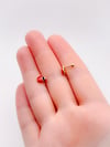 Cerrrahi Çelik Piercing ( Pirsing ) Zirkon Uğur Böceği Tragus Helix Piercing (1adet)