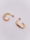 Cerrrahi Çelik Piercing ( Pirsing ) Zirkon Taşlı Dikdörtgen Conch  Helix Piercing (1adet)
