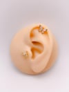 Cerrrahi Çelik Piercing ( Pirsing ) Zirkon Kelebek Tragus Helix Piercing (1adet)