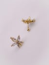 Cerrrahi Çelik Piercing ( Pirsing ) Zirkon X Yaprağı Figürlü Tragus Helix Piercing (1adet)