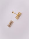 Cerrrahi Çelik Piercing ( Pirsing ) Zirkon Papyon Figürlü Tragus Helix Piercing (1adet)