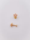 Halka Piercing Zirkon Taşlı Lotus Çiçeği Figürlü Kıkırdak Helix Tragus Piercing(1adet)