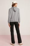 ABELİA Örme Relaxed Mavi Tekli Sweatshirt