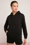 ABELİA Örme Relaxed Siyah Tekli Sweatshirt