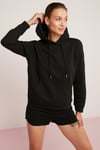 ABELİA Örme Relaxed Siyah Tekli Sweatshirt