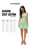 AIRE MINI Kadın Yumuşak Ve Esnek Kumaşlı Vücuda Oturan Kayık Yakalı Mini Mint Yeşil Elbise