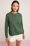 ALFREDA Örme Relaxed Yeşil Tekli Sweatshirt