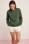 ALFREDA Örme Relaxed Yeşil Tekli Sweatshirt