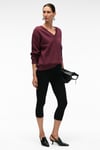 ARINEL Kadın V Yaka Regular Fit Bordo Sweatshirt