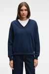 ARINEL Kadın V Yaka Regular Fit Lacivert Sweatshirt