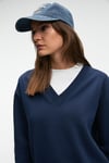 ARINEL Kadın V Yaka Regular Fit Lacivert Sweatshirt