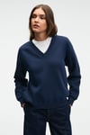 ARINEL Kadın V Yaka Regular Fit Lacivert Sweatshirt