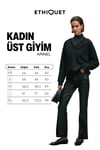 ARINEL Kadın V Yaka Regular Fit Siyah Sweatshirt