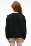 ARINEL Kadın V Yaka Regular Fit Siyah Sweatshirt