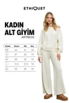 ARTREOS Kadın Yumuşak Ve Esnek Kumaşlı Asimetrik Kemerli Ekru Eşofman Altı