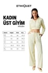 ARUBA Kadın %100 Pamuk Uzun Kol Crop Sarı Sweatshirt