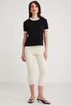 ASHLEY Örme Regular Siyah Tekli T-Shirt