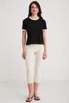 ASHLEY Örme Regular Siyah Tekli T-Shirt