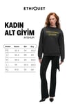 AYSHUR Kadın Esnek Kumaşlı Kemer Detaylı Geniş Paçalı Slim Fit Siyah Pantolon