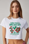 BELVETH Kadın Bisiklet Yaka Oversize Beyaz T-Shirt